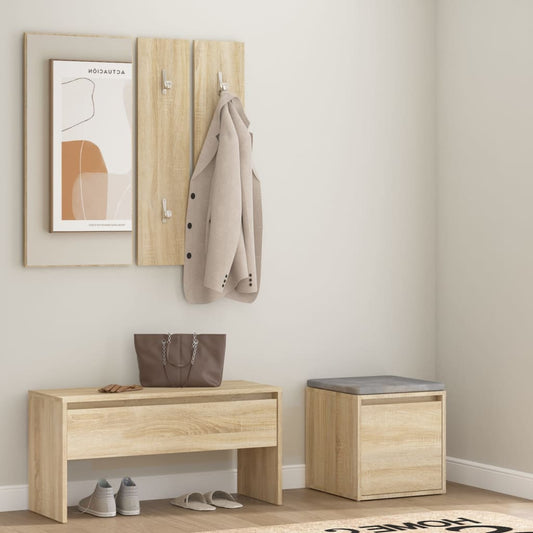 Set di Mobili da Corridoio Rovere Sonoma in Legno Multistrato | homemem39