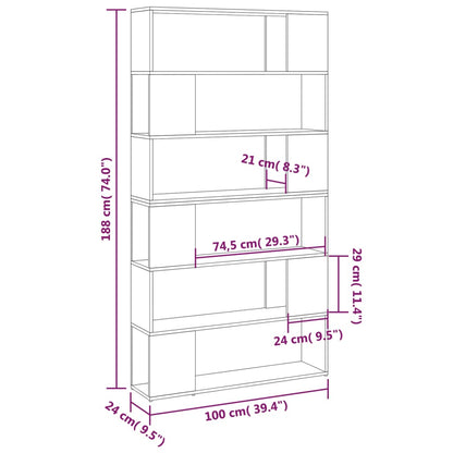 Libreria/Divisorio Stanza Bianco 100x24x188 cm | homemem39