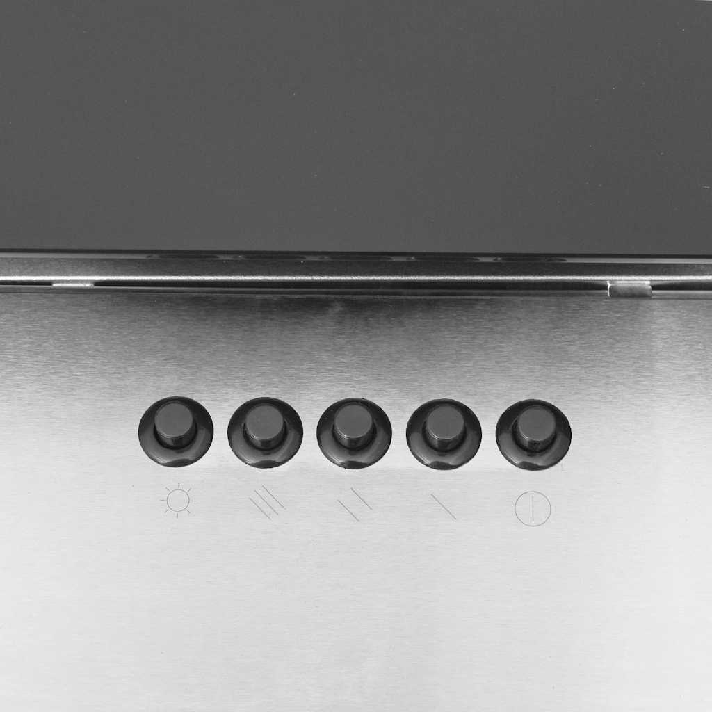 Cappa a Parete 60 cm in Acciaio Inox e Vetro Temperato Argento