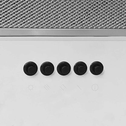 Cappa a Parete 60 cm in Acciaio Inox e Vetro Temperato Bianco