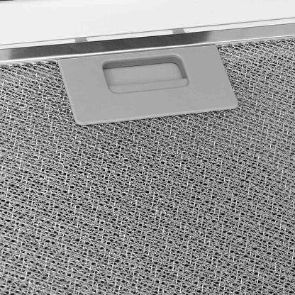 Cappa a Parete 60 cm in Acciaio Inox e Vetro Temperato Bianco