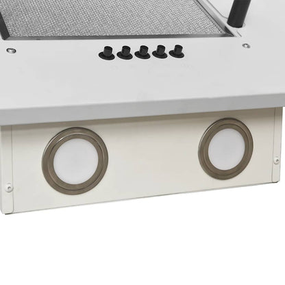 Cappa a Parete 60 cm in Acciaio Inox e Vetro Temperato Bianco