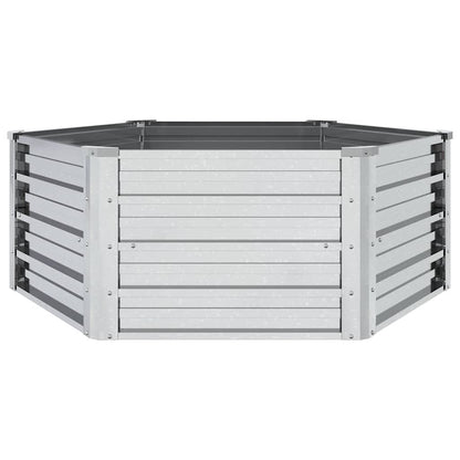 Letto Rialzato da Giardino 129x45 cm in Acciaio Zincato Argento - homemem39