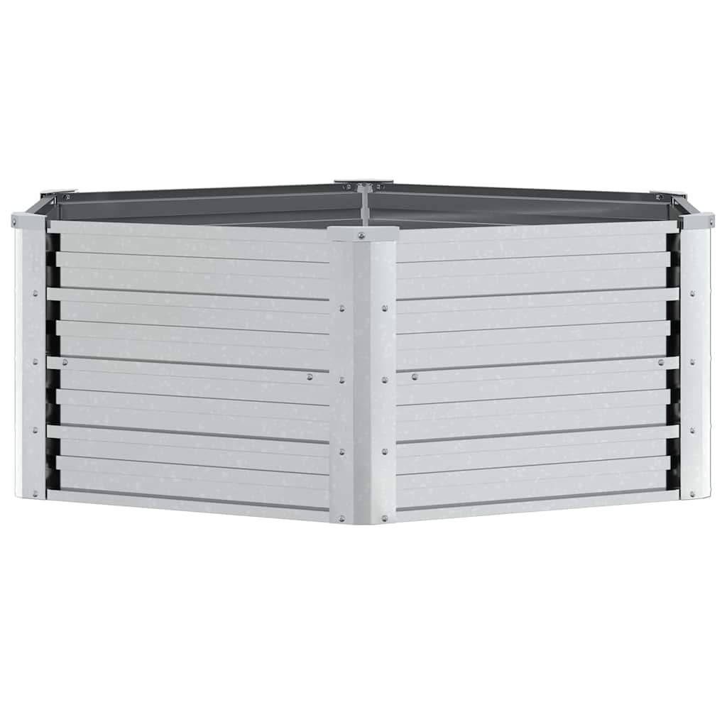 Letto Rialzato da Giardino 129x45 cm in Acciaio Zincato Argento - homemem39