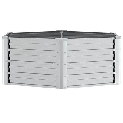 Letto Rialzato da Giardino 129x45 cm in Acciaio Zincato Argento - homemem39