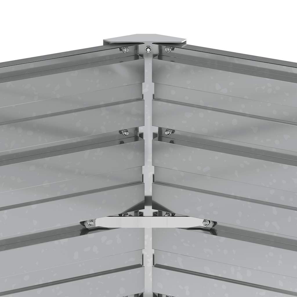 Letto Rialzato da Giardino 129x45 cm in Acciaio Zincato Argento - homemem39