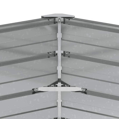 Letto Rialzato da Giardino 129x45 cm in Acciaio Zincato Argento - homemem39