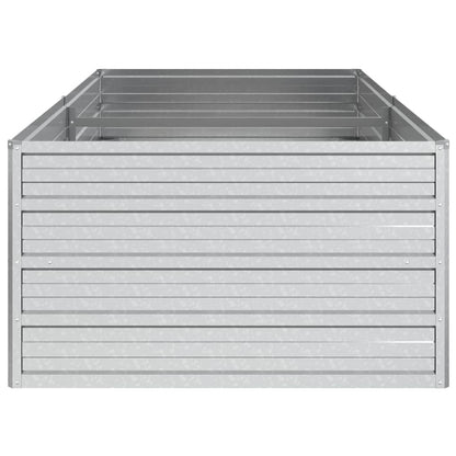 Letto Rialzato Giardino 160x80x45 cm in Acciaio Zincato Argento - homemem39