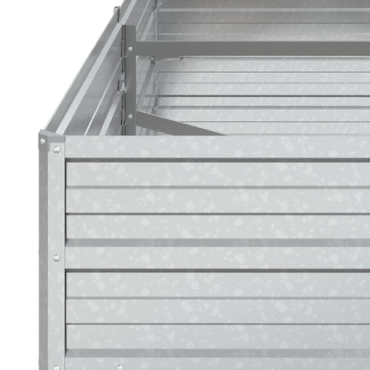 Letto Rialzato Giardino 160x80x45 cm in Acciaio Zincato Argento - homemem39