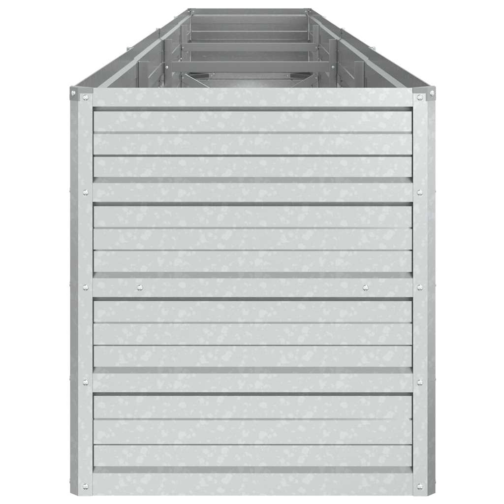 Letto Rialzato Giardino 320x40x45 cm in Acciaio Zincato Argento | homemem39