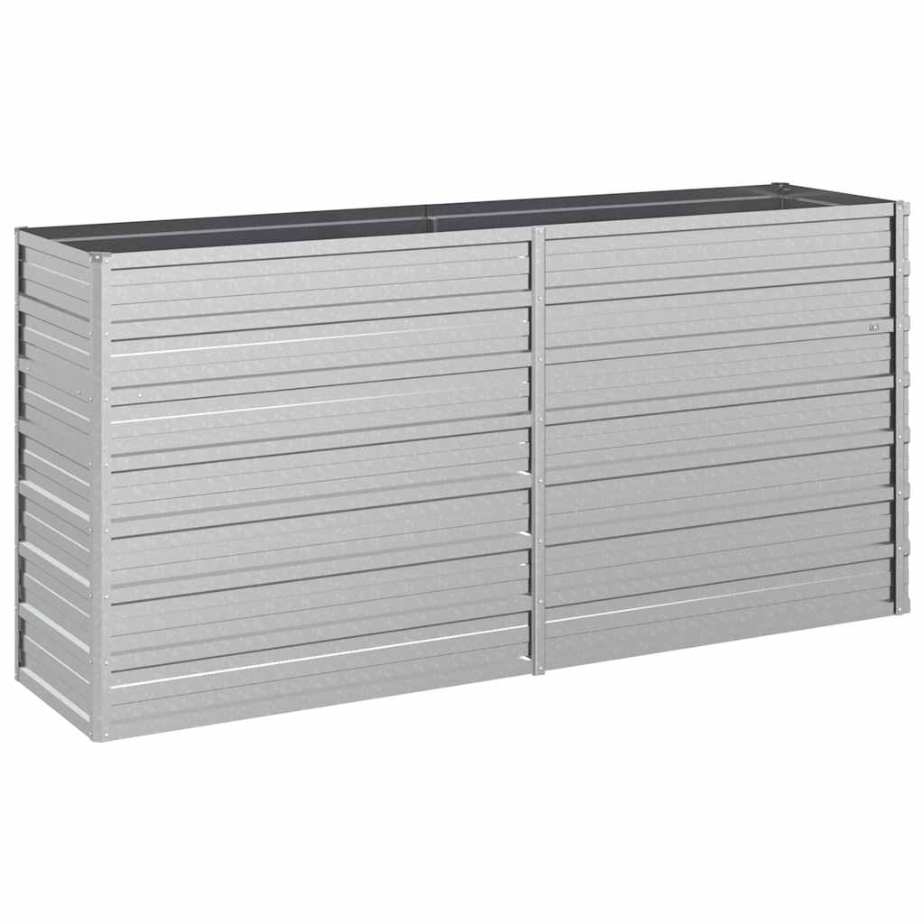 Letto Rialzato Giardino 160x40x77 cm in Acciaio Zincato Argento | homemem39
