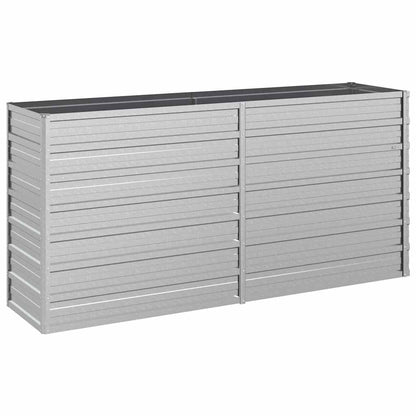 Letto Rialzato Giardino 160x40x77 cm in Acciaio Zincato Argento | homemem39