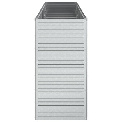 Letto Rialzato Giardino 160x40x77 cm in Acciaio Zincato Argento - homemem39