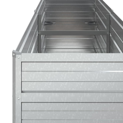 Letto Rialzato Giardino 160x40x77 cm in Acciaio Zincato Argento - homemem39