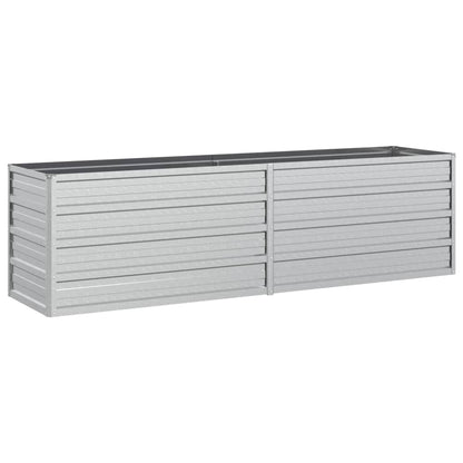 Letto Rialzato Giardino 160x40x45 cm in Acciaio Zincato Argento - homemem39