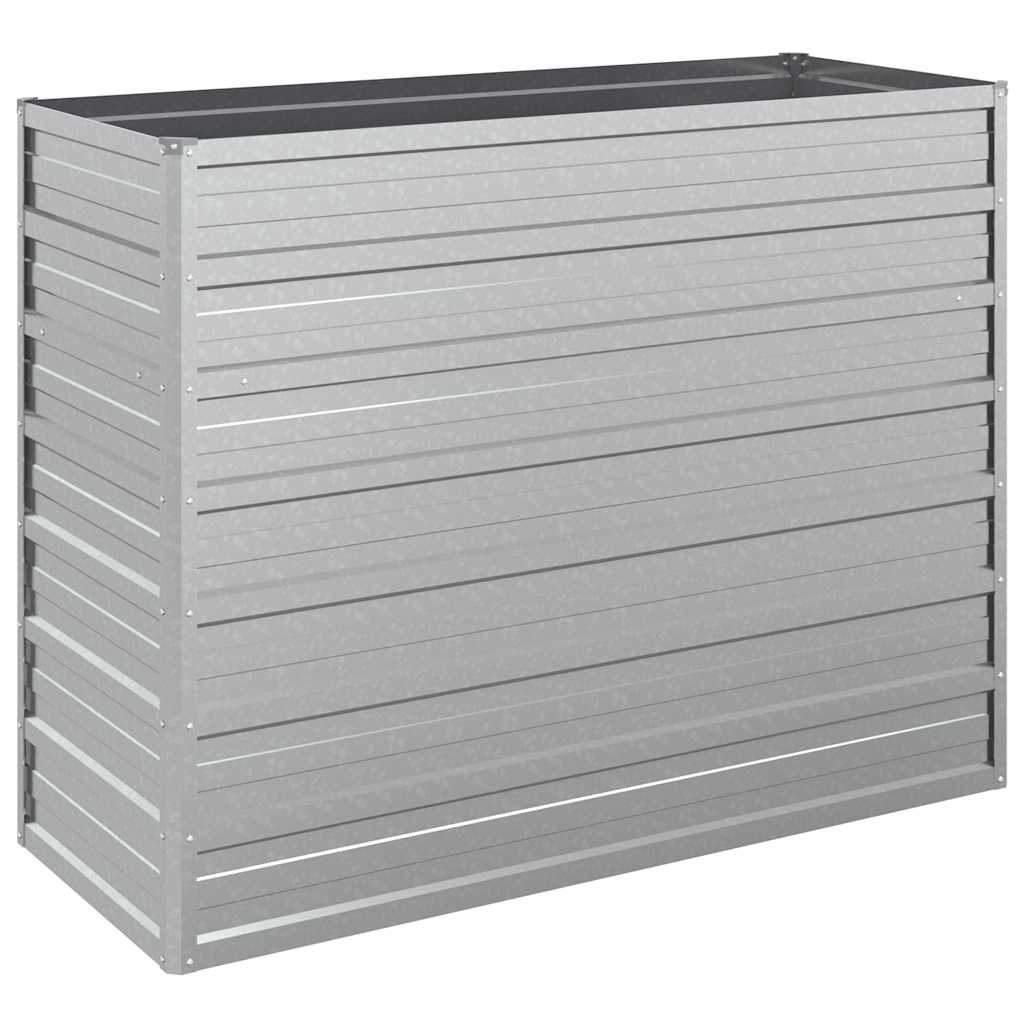 Letto Rialzato Giardino 100x40x77 cm in Acciaio Zincato Argento | homemem39