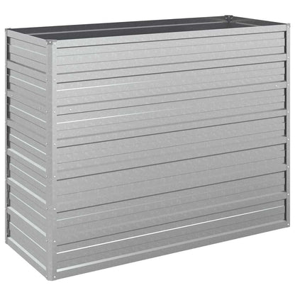 Letto Rialzato Giardino 100x40x77 cm in Acciaio Zincato Argento | homemem39