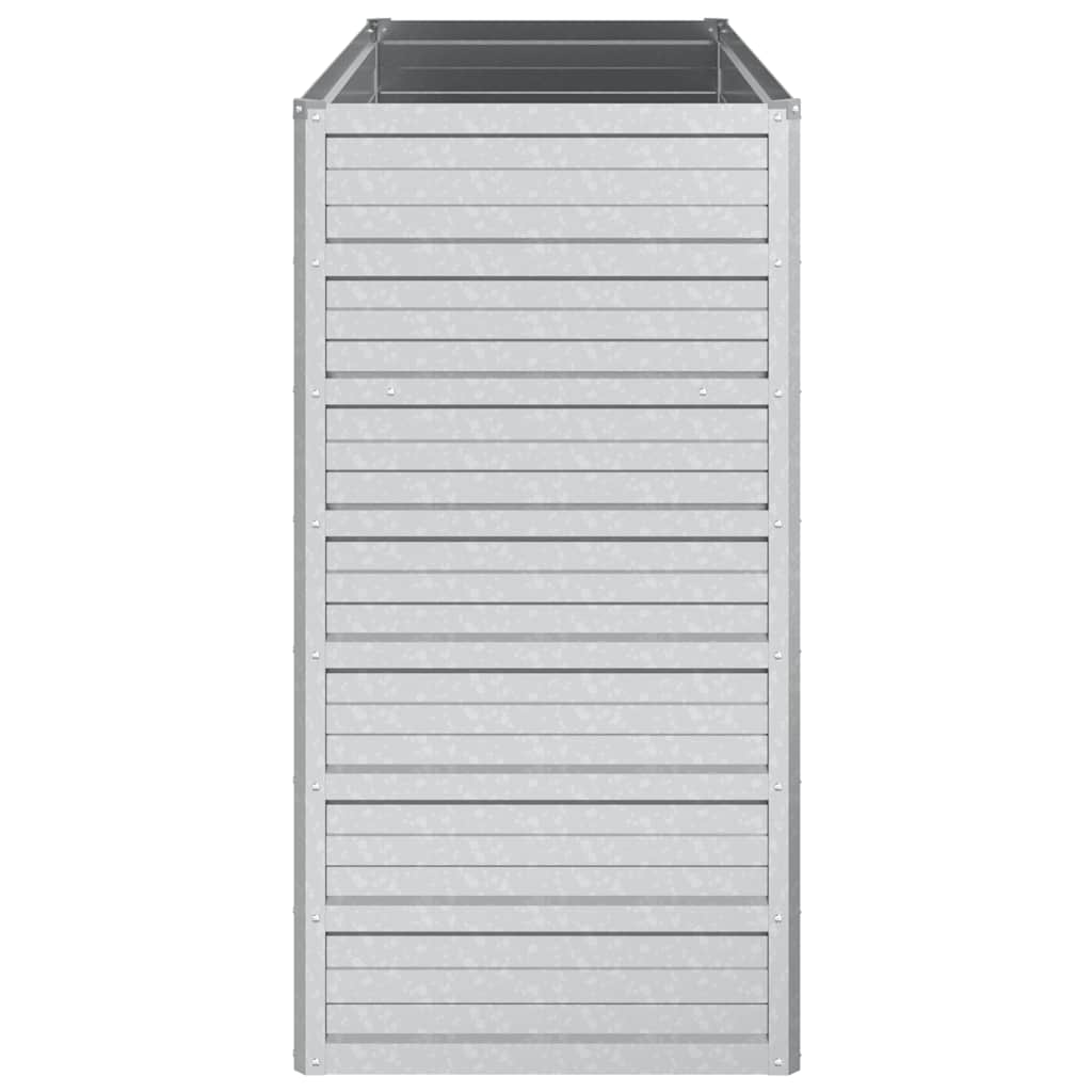 Letto Rialzato Giardino 100x40x77 cm in Acciaio Zincato Argento | homemem39