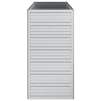 Letto Rialzato Giardino 100x40x77 cm in Acciaio Zincato Argento | homemem39