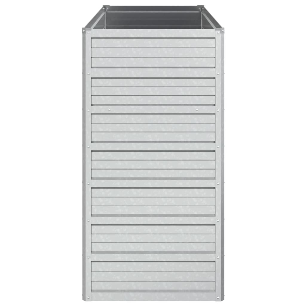 Letto Rialzato Giardino 100x40x77 cm in Acciaio Zincato Argento - homemem39