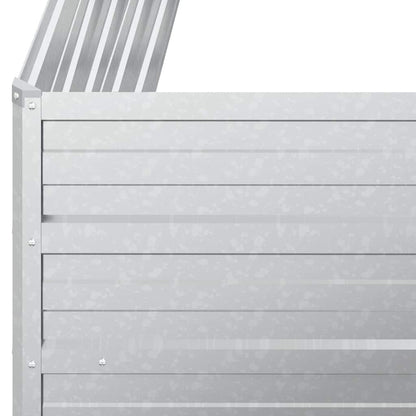 Letto Rialzato Giardino 100x40x77 cm in Acciaio Zincato Argento | homemem39