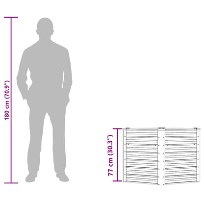 Letto Rialzato da Giardino 129x77 cm in Acciaio Zincato Argento