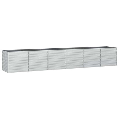 Letto Rialzato Giardino 480x80x77 cm in Acciaio Zincato Argento | homemem39