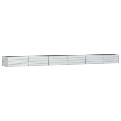 Letto Rialzato Giardino 600x80x45 cm in Acciaio Zincato Argento | homemem39
