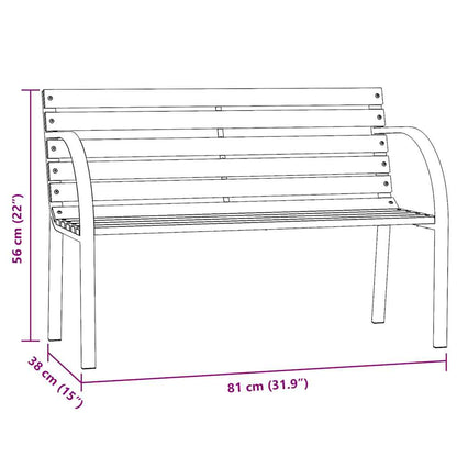 Garden Bench 81 cm in Gray Chinese Fir Wood