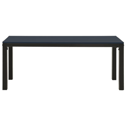 Set da Pranzo da Giardino 3 pz in Acciaio e WPC Nero