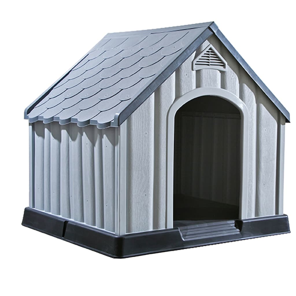 Cuccia per Cani Grigia 92x87x91 cm in Plastica - homemem39