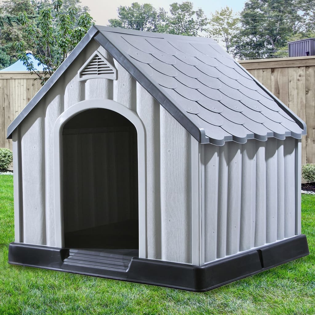 Cuccia per Cani Grigia 92x87x91 cm in Plastica - homemem39