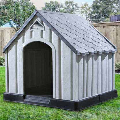 Cuccia per Cani Grigia 92x87x91 cm in Plastica - homemem39