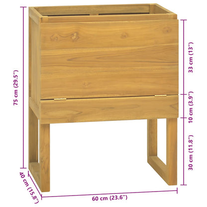 Mobile da Bagno 60x40x75 cm in Legno Massello di Teak - homemem39
