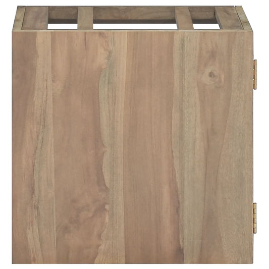 Mobile da Bagno a Parete 46x25,5x40cm in Legno Massello di Teak | homemem39