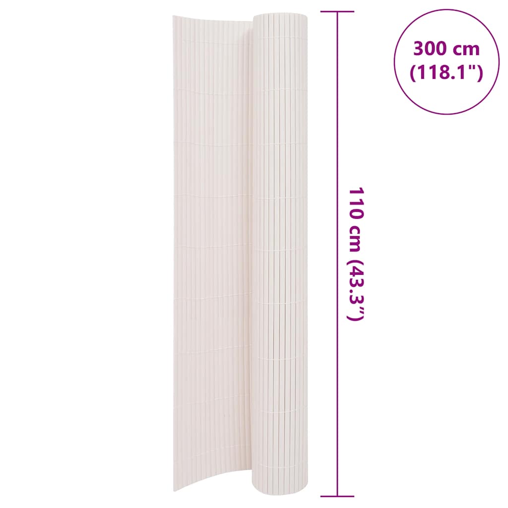 Recinzione da Giardino a Doppio Lato 110x300 cm Bianca - homemem39