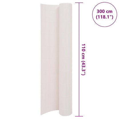 Recinzione da Giardino a Doppio Lato 110x300 cm Bianca - homemem39