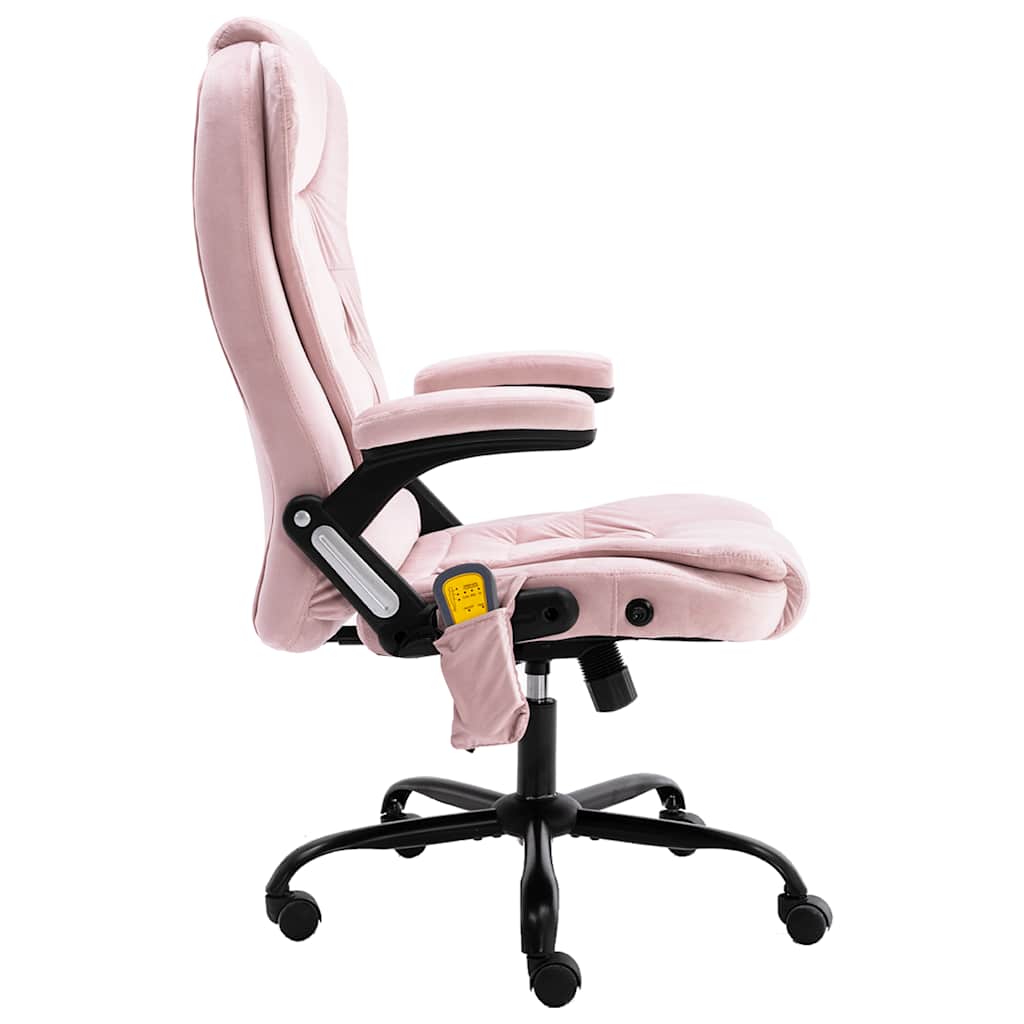 Sedia da Ufficio Massaggiante Rosa in Velluto - homemem39