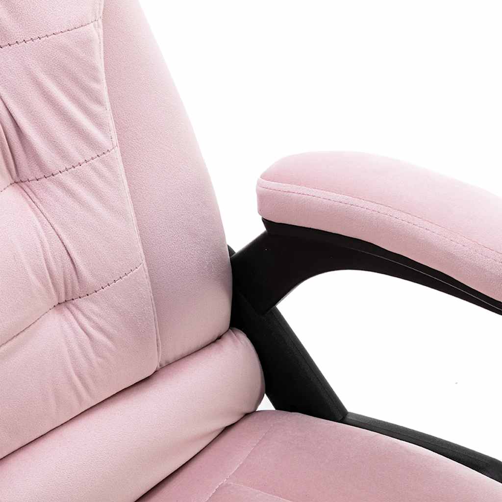 Sedia da Ufficio Massaggiante Rosa in Velluto