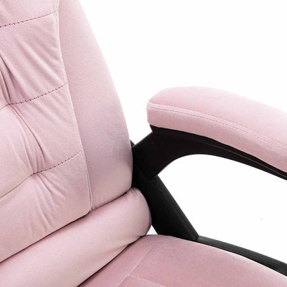 Sedia da Ufficio Massaggiante Rosa in Velluto - homemem39