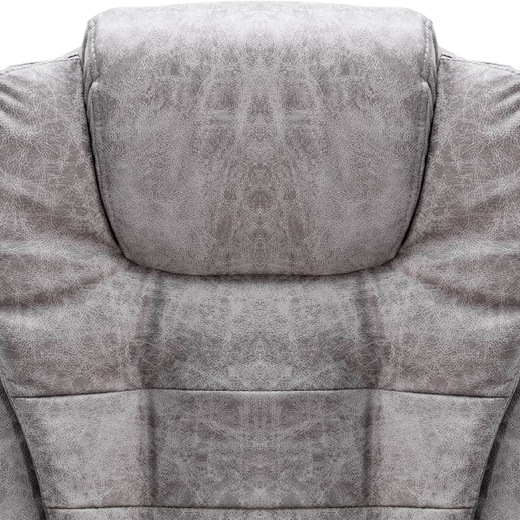 Sedia da Ufficio Grigio Chiaro in Scamosciato