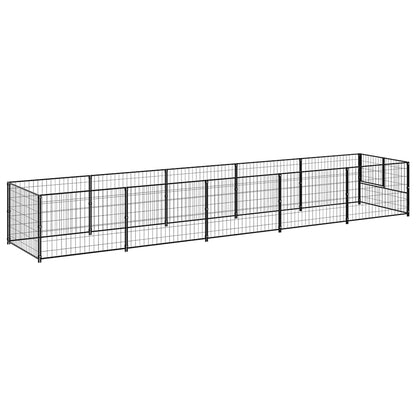 Gabbia per Cani Nera 5 m² in Acciaio | homemem39
