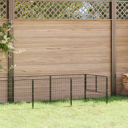 Gabbia per Cani Nera 6 m² in Acciaio | homemem39