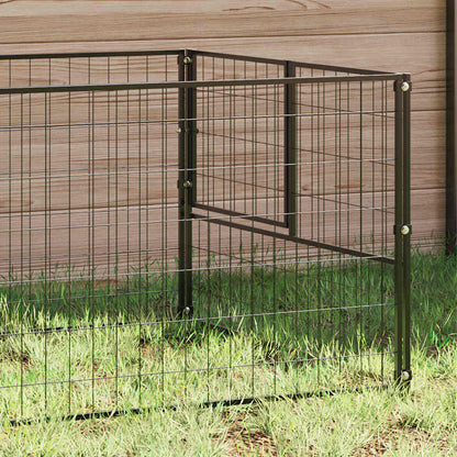 Gabbia per Cani Nera 10 m² in Acciaio | homemem39