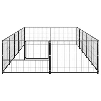 Gabbia per Cani Nera 10 m² in Acciaio | homemem39