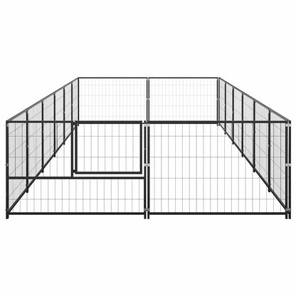 Gabbia per Cani Nera 12 m² in Acciaio | homemem39