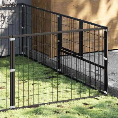 Gabbia per Cani Nera 14 m² in Acciaio | homemem39