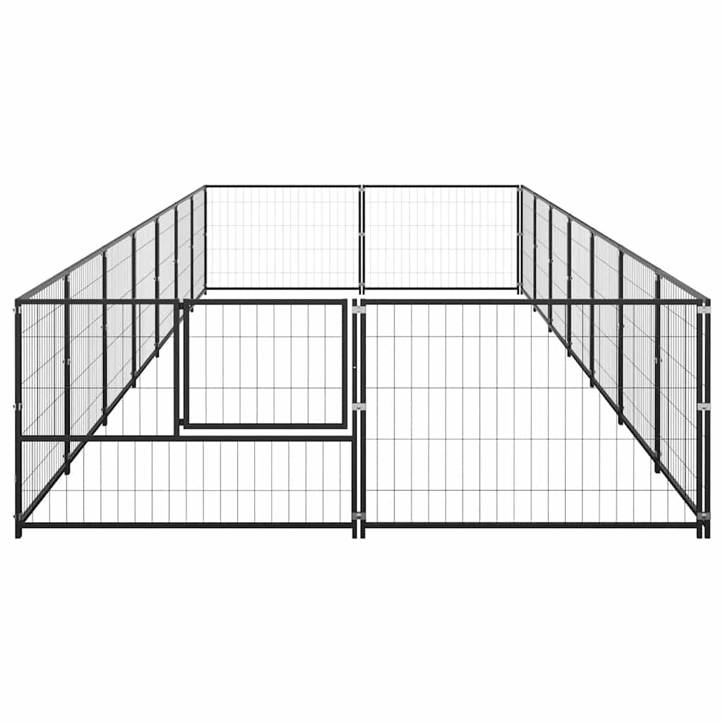 Gabbia per Cani Nera 14 m² in Acciaio | homemem39