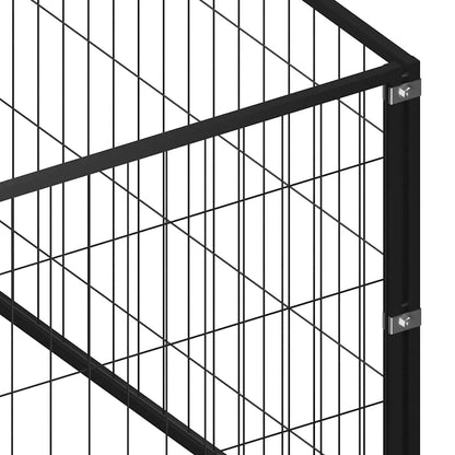 Gabbia per Cani Nera 14 m² in Acciaio | homemem39