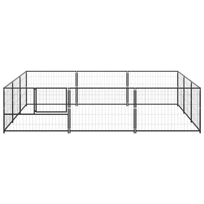 Gabbia per Cani Nera 9 m² in Acciaio | homemem39